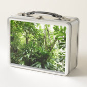 ドミニカ熱帯緑の熱帯雨林I自然 メタルランチボックス (正面)