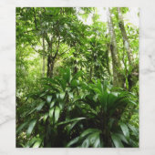 ドミニカ熱帯緑の熱帯雨林I自然 ワインラベル (シングルラベル)