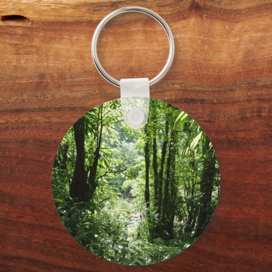 ドミニカ熱帯雨林II熱帯緑 キーホルダー (正面)