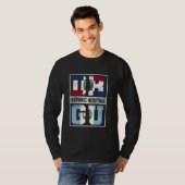 ドミニカ誇りを持ったナグアテマラヒスパニック伝統モン Tシャツ (正面フル)