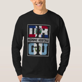 ドミニカ誇りを持ったナグアテマラヒスパニック伝統モン Tシャツ