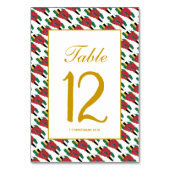 ドミニカ　お祝いの結婚式の宴会 テーブルナンバー (裏面)