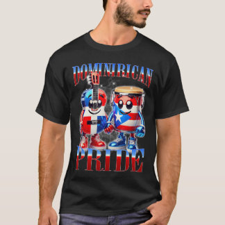 ドミニカ プエルトリコ プライド ミュージック ユニティ フラグ デシ Tシャツ