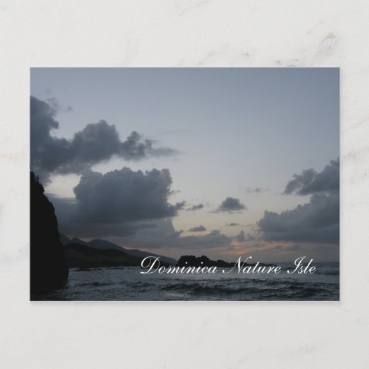 ドミニカ 自然の島 海の景色 ポストカード (正面)