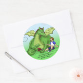 ドミニクおよびジェイソンのステッカー ラウンドシール (封筒)