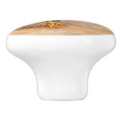 ドミニク鶏の鶏の水彩画 セラミックノブ (側面)