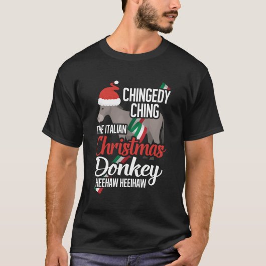 ドミニク・ザ・クリスマスロバイタリアンー・クリスマス Tシャツ (正面)