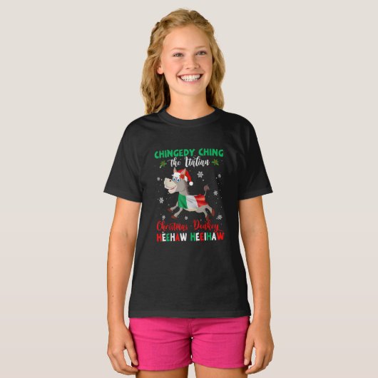 ドミニク・ザ・クリスマスロバイタリアンー・ロバ・クリス Tシャツ (正面フル)