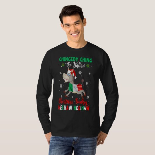 ドミニク・ザ・クリスマス・ドンキーイタリアン- Tシャツ (正面フル)