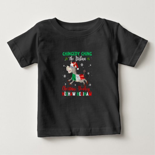 ドミニク·ザ·クリスマス·ドンキー·ドイタリアンンキー ベビーTシャツ (正面)
