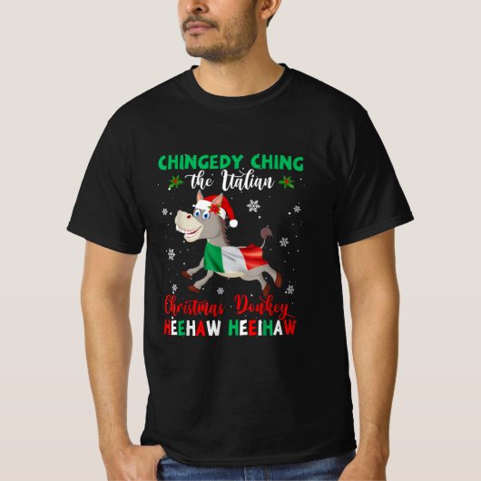ドミニク・ザ・クリスマス・ロバイタリアンー・ロバ Tシャツ (正面)
