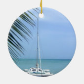 ドミニコ共和国人のビーチ セラミックオーナメント (裏面)