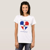 ドミニコ共和国Rep。 旗の恋人のTシャツ Tシャツ (正面フル)