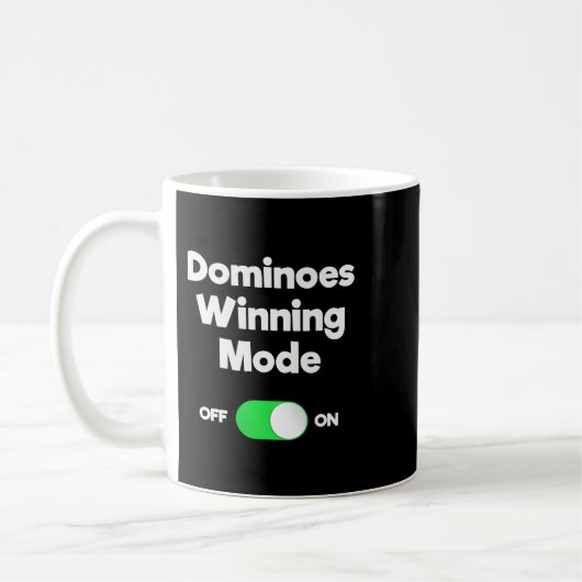 ドミノおもしろいープレイヤー勝利モード コーヒーマグカップ (左)