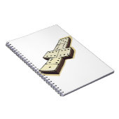 ドミノのゲームの螺線形ノート ノートブック (右側)