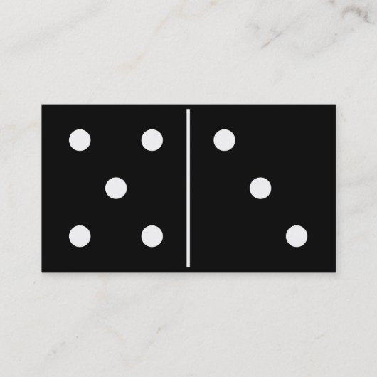 ドミノのゲームの部分 名刺 (正面)