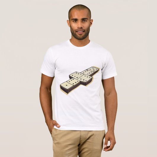 ドミノのゲームメンズTシャツ Tシャツ (正面フル)