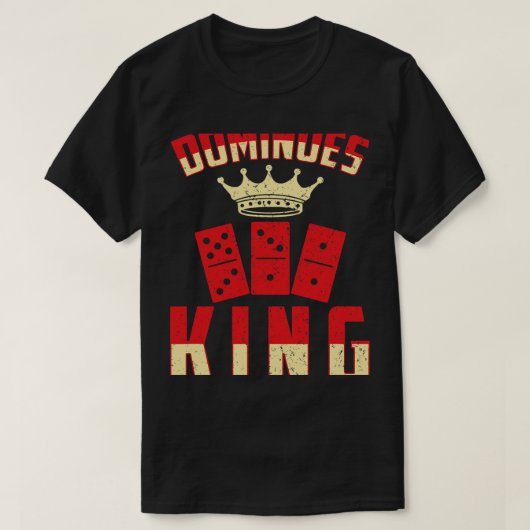 ドミノのプレイヤーのドミノの王ドミノ Tシャツ (デザイン正面)