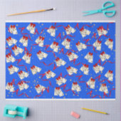 ドミノをテーマにしたギフトラッピング – クリスマス 薄葉紙 (クラフト)