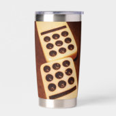 ドミノエフェクトウォーターボトル 保温保冷タンブラー (左面)