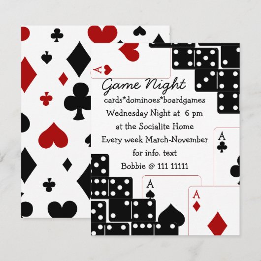 ドミノエース 招待状 (正面/裏面)