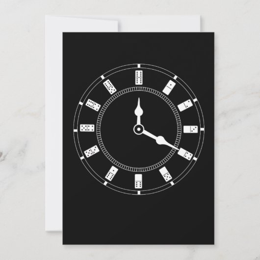 ドミノクロック ドミノタイル パズラーゲーム ギフト 招待状 (正面)