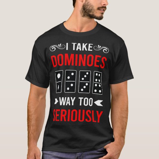 ドミノゲームを本気で楽しむ人へ Tシャツ (正面)