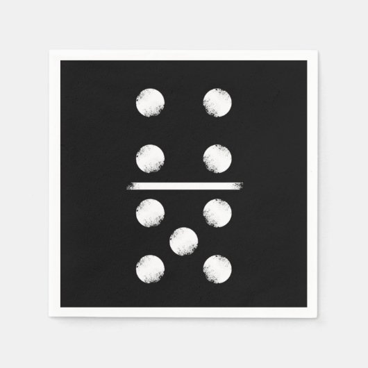 ドミノゲーム9ドミノタイルパズラーゲームギフト スタンダードカクテルナプキン (正面)