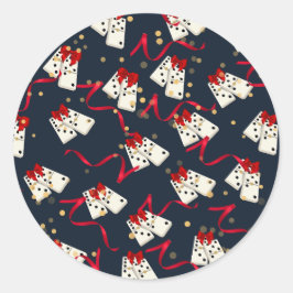 ドミノステッカー – 青 ラウンドシール