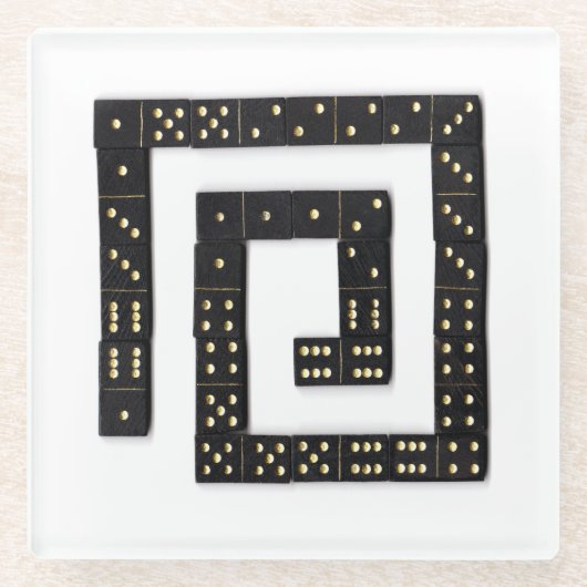 ドミノスパイラルガラスコースター ガラスコースター (正面)