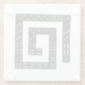 ドミノスパイラルガラスコースター ガラスコースター (裏面)