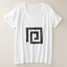 ドミノスパイラルプラスTシャツ プラスサイズTシャツ