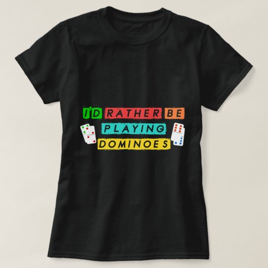 ドミノタイルボードプレーヤー愛好家ドミノゲームニ Tシャツ (デザイン正面)