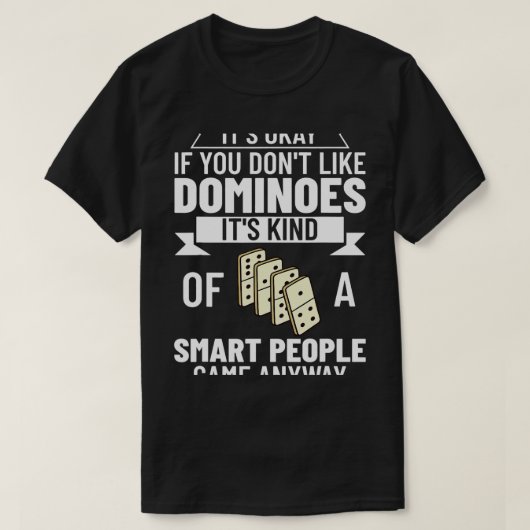 ドミノプレーヤーボードゲームドミノ Tシャツ (デザイン正面)