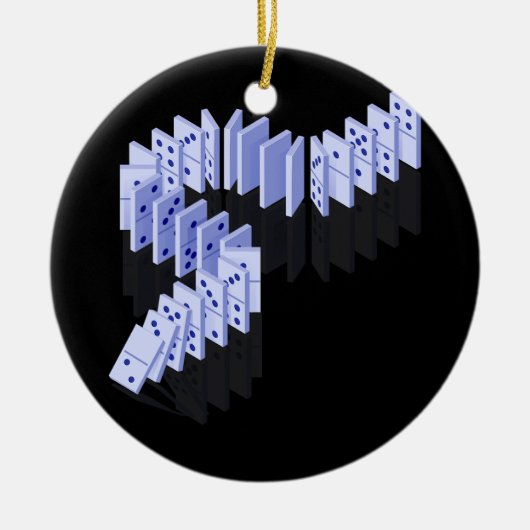 ドミノータイルズドミノプレイヤードミノズラバーザーボード セラミックオーナメント (正面)