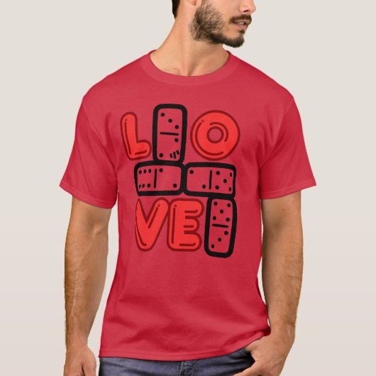 ドミノ友達を愛して Tシャツ (正面)