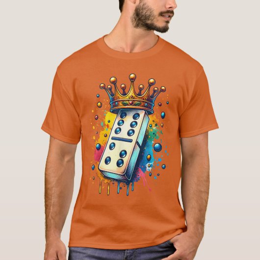 ドミノ好きのための楽しいドミノキングボードゲーム Tシャツ (正面)