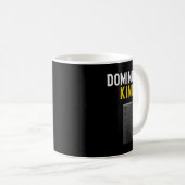 ドミノ王シャツドミノおもしろい選手ドニノ コーヒーマグカップ (正面右)