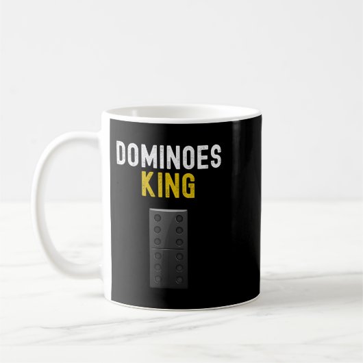 ドミノ王シャツドミノおもしろい選手ドニノ コーヒーマグカップ (左)