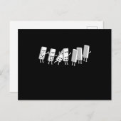 ドミノ秋ドミノータイルズパズラーゲームギフト ポストカード (正面/裏面)