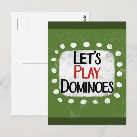 ドミノ遊ーハガキ ポストカード (正面/裏面)