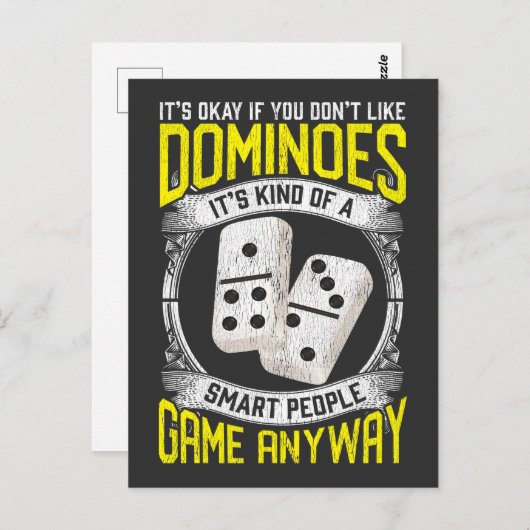 ドミノ頭が切れるプレイヤー引用文ボードゲームギャンブラー ポストカード (正面/裏面)