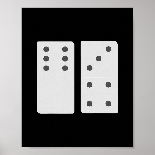 ドミノ 67 マッチング グループ 面白い 6 と 7 の数字のタイル ポスター (正面)