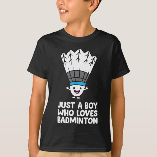 ドミントンが大好きな少年 Tシャツ (正面)
