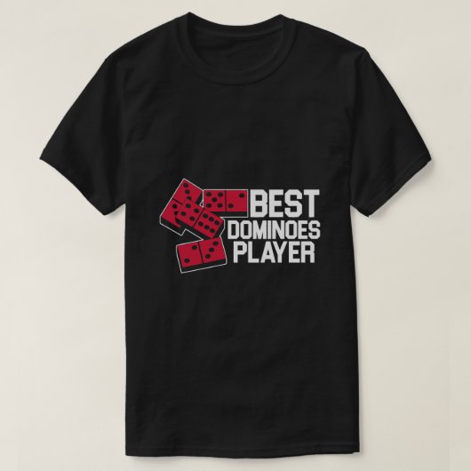 ドミ最高のノプレイヤーDominoタイルボードゲームタクティー Tシャツ (デザイン正面)