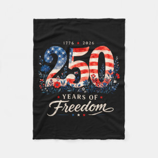 ドム1776年の250周年記念愛国フラワーレディース4th フリースブランケット
