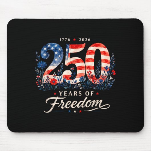 ドム1776年の250周年記念愛国フラワーレディース4th マウスパッド (正面)