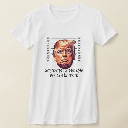 ドメおもしろいムを真に逮捕来したトランプ Tシャツ (レイダウン)