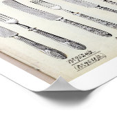 ドメスティの貿易カタログから、刃物デザイン ポスター (角)