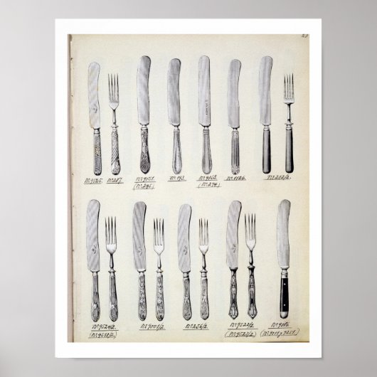 ドメスティの貿易カタログから、刃物デザイン ポスター (正面)